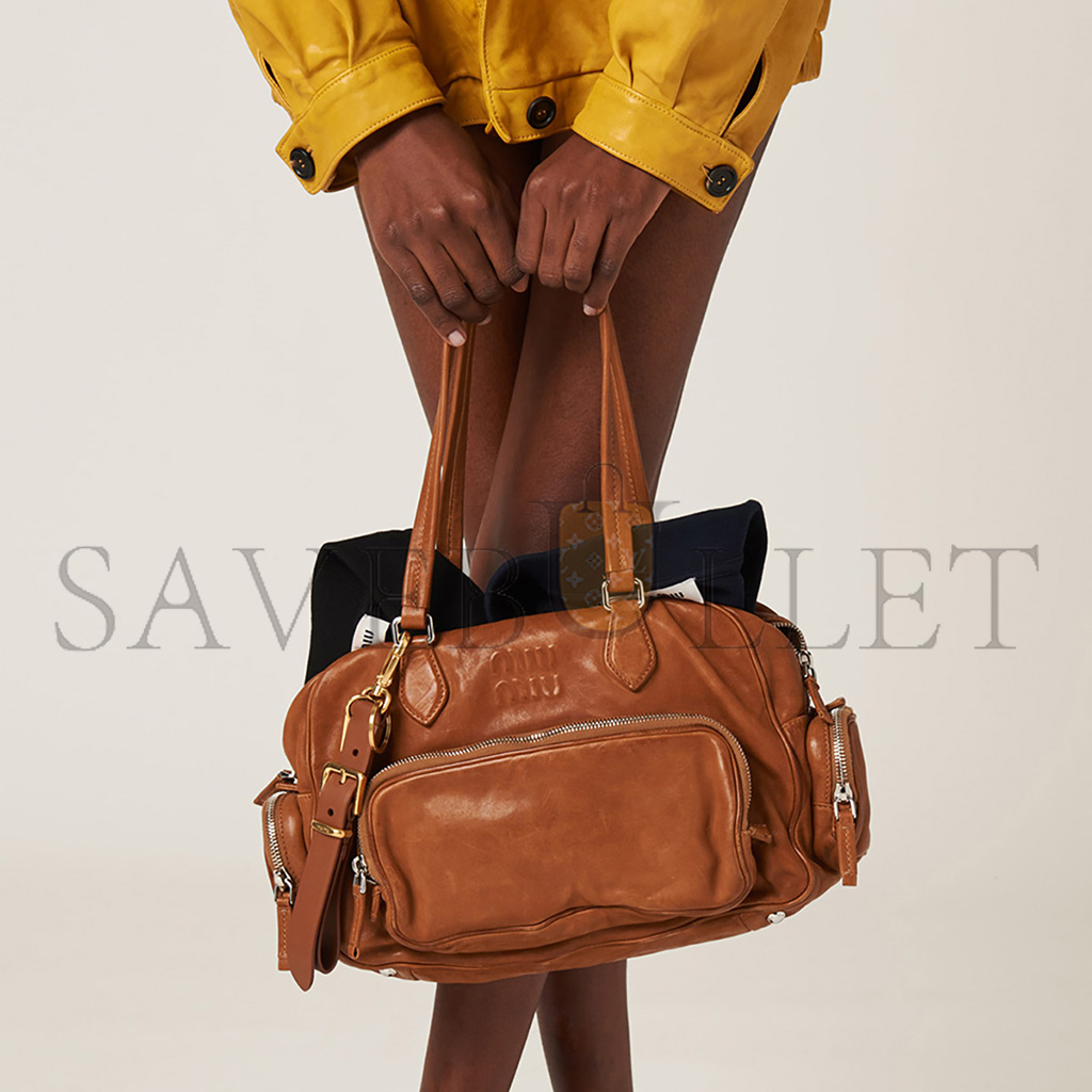 M1v M1v nappa leather top-handle bag 5bb159 (32*22*14cm)
